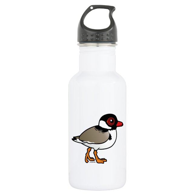 Birdorable Hooded Plover Stainless Steel Water Bottle (Front)