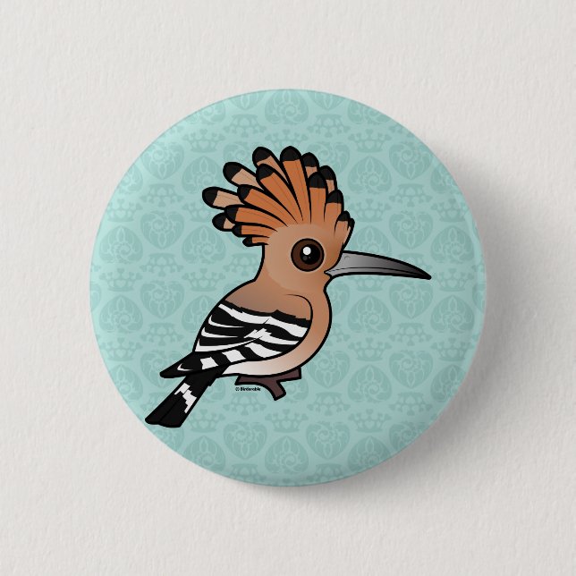 Birdorable Hoopoe Pinback Button (Front)