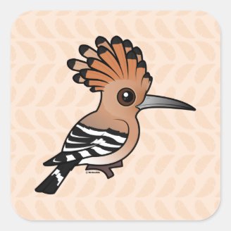 Hoopoe Square Sticker
