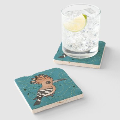 Birdorable Hoopoe Stone Coaster