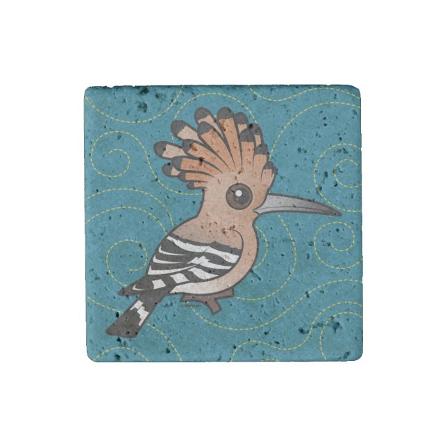 Birdorable Hoopoe Stone Magnet (Front)
