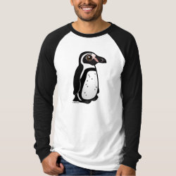 Humboldt Penguin Men's Canvas Long Sleeve Raglan T-Shirt
