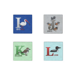 Birdorable I-J-K-L Stone Magnet Marble Magnet