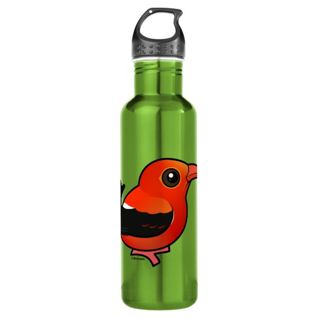 Birdorable 'I'iwi Water Bottle (Front)