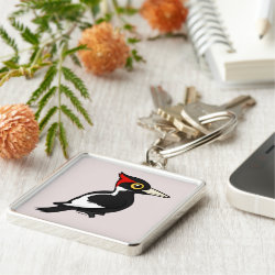 Ivory-billed Woodpecker Premium Square Keychain