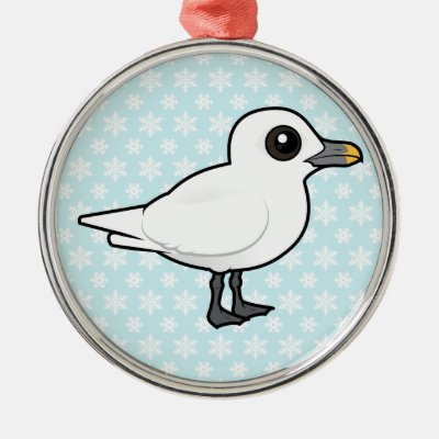 Birdorable Ivory Gull Metal Ornament