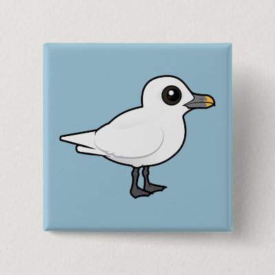Birdorable Ivory Gull Pinback Button
