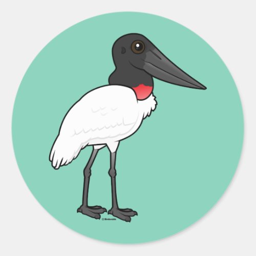 Birdorable Jabiru Classic Round Sticker