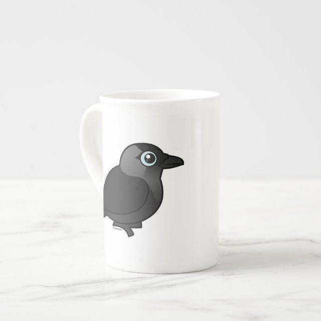 Birdorable Jackdaw Bone China Mug (Front Left)