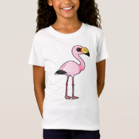 James's Flamingo Girls' Fine Jersey T-Shirt