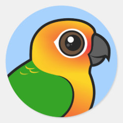 Birdorable Jandaya Parakeet Round Sticker