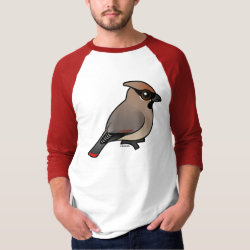 Japanese Waxwing Men's Basic 3/4 Sleeve Raglan T-Shirt