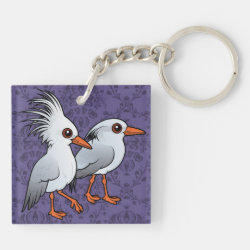 Kagu Pair Square Keychain (double-sided)