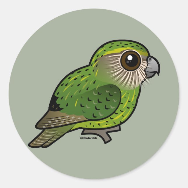 Birdorable Kakapo Classic Round Sticker (Front)