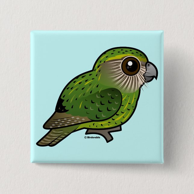 Birdorable Kakapo Pinback Button (Front)