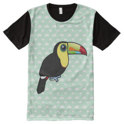 Keel-billed Toucan Men's American Apparel All-Over Printed Panel T-Shirt