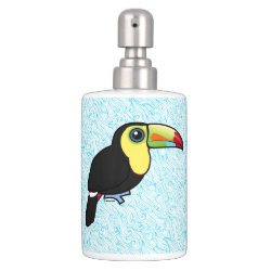 Keel-billed Toucan Toothbrush Holder and Soap Dispenser Set