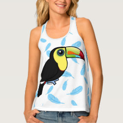 Keel-billed Toucan Women's All-Over Print Racerback Tank Top