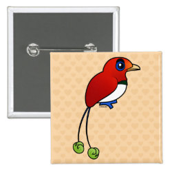 King Bird-of-paradise Square Button