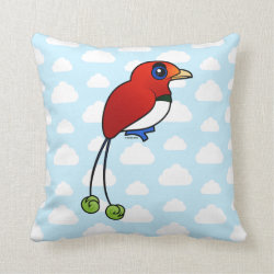 King Bird-of-paradise Cotton Throw Pillow