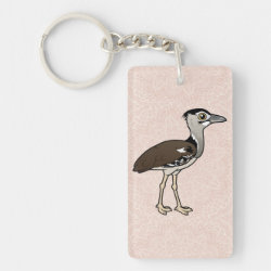 Kori Bustard Rectangle Keychain (double-sided)