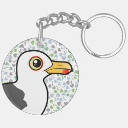 Lesser Black-backed Gull Circle Keychain (double-sided)