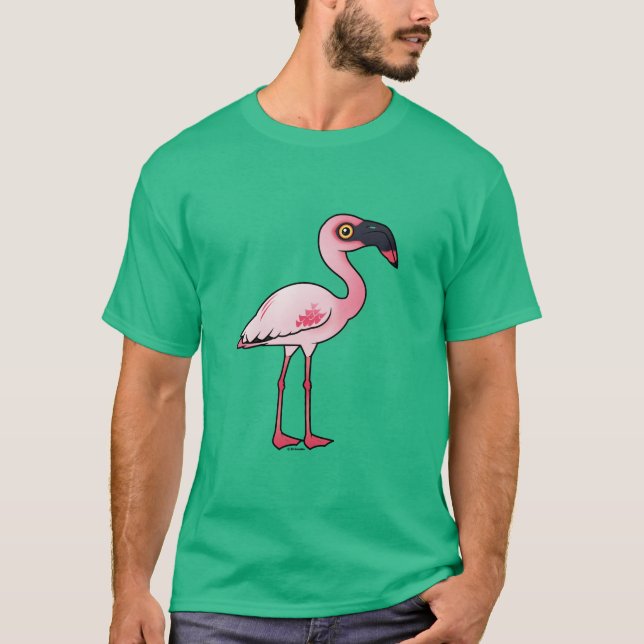 Birdorable Lesser Flamingo T-Shirt (Front)