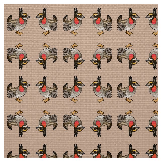 Birdorable Lesser Prairie-Chicken Fabric (Swatch)