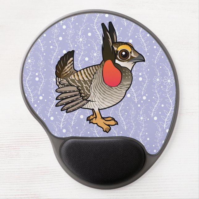 Birdorable Lesser Prairie-Chicken Gel Mouse Pad (Front)
