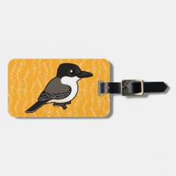 Loggerhead Kingbird Small Luggage Tag with leather strap
