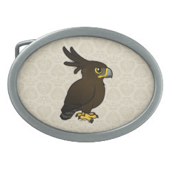 Birdorable Long-crested Eagle Oval Belt Buckle