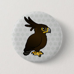 Birdorable Long-crested Eagle Round Button