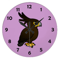 Birdorable Long-crested Eagle Large Round Wall Clock