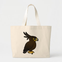 Birdorable Long-crested Eagle Jumbo Tote Bag