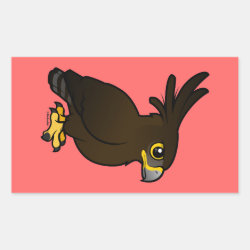Birdorable Long-crested Eagle Rectangle Sticker