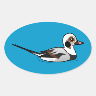 Birdorable Long-tailed Duck Oval Sticker