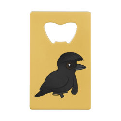 Long-wattled Umbrellabird Credit Card Bottle Opener