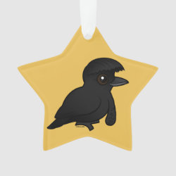 Long-wattled Umbrellabird Star Acrylic Ornament