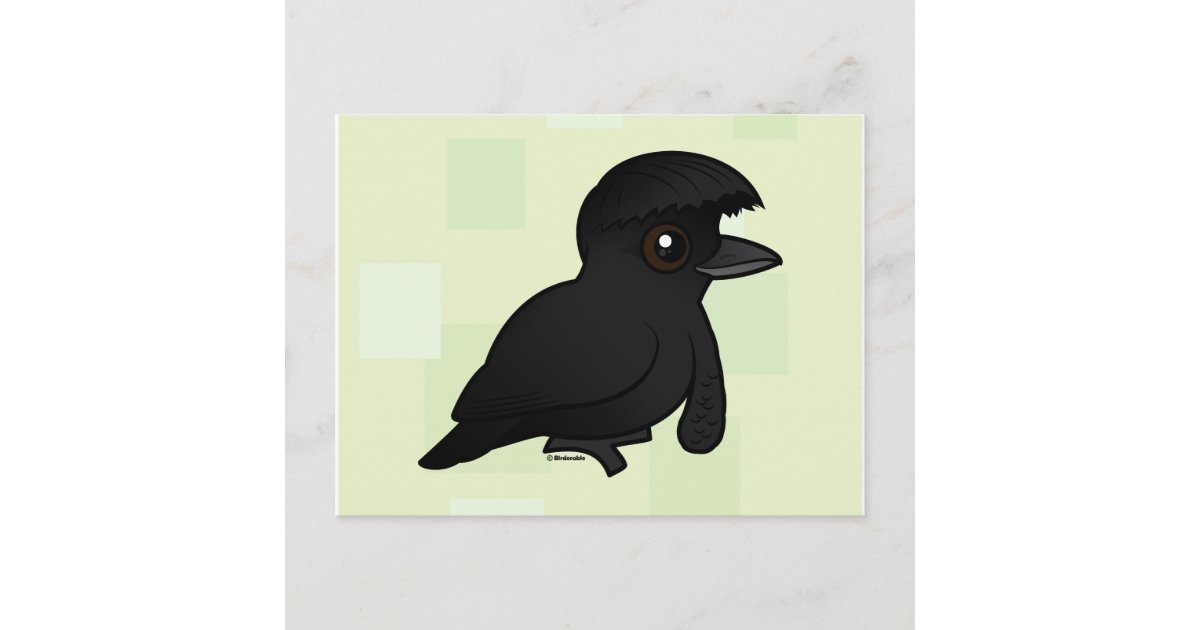 Birdorable Long-wattled Umbrellabird Postcard | Zazzle