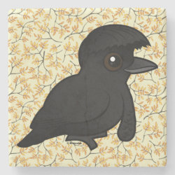Long-wattled Umbrellabird Marble Coaster