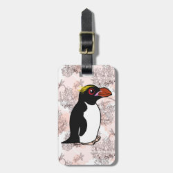 Macaroni Penguin Small Luggage Tag with leather strap