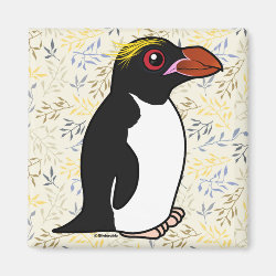 Macaroni Penguin Square Magnet