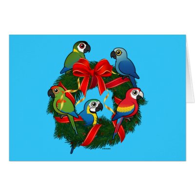 Birdorable Macaws Christmas Wreath