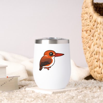 Birdorable Madagascar Pygmy Kingfisher Thermal Wine Tumbler