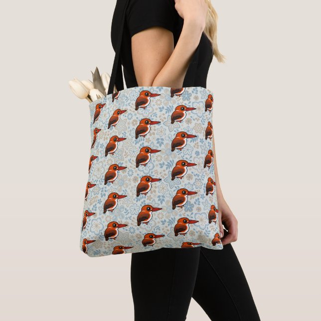 Birdorable Madagascar Pygmy Kingfisher Tote Bag (Close Up)
