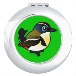 Many-colored Rush Tyrant Round Compact Mirror