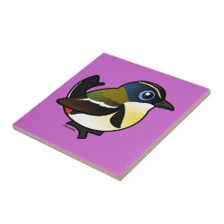 Many-colored Rush Tyrant Small Ceremic Tile (4.25