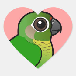 Birdorable Maroon-bellied Parakeet Heart Sticker