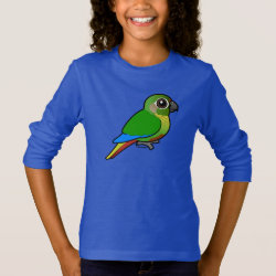 Birdorable Maroon-bellied Parakeet Girls' Basic Long Sleeve T-Shirt