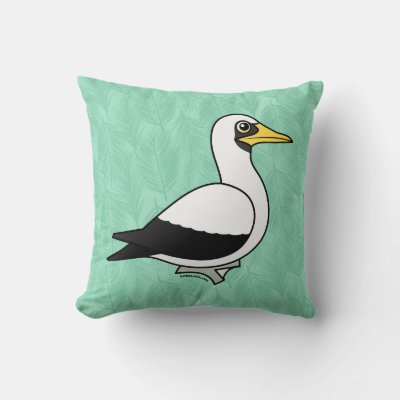 Birdorable Masked Booby Throw Pillow